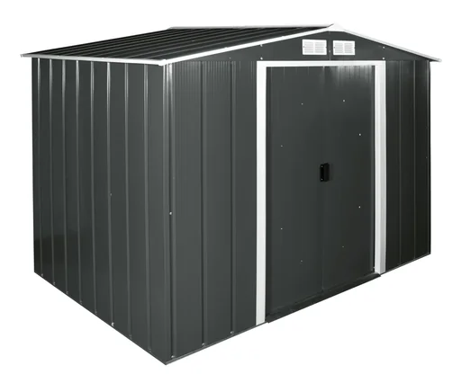 "Metal tool shed Eco 8x6 anthracite with gable roof image"