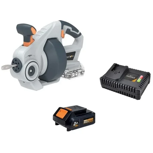 "18V Lithium-Ion Drain Unblocker MaxxPack Collection + 2.0 Ah Battery & 4.0 Ah Charger image"
