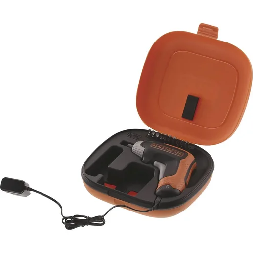 "Cordless screwdriver 3.6V in storage box & USB charger image"