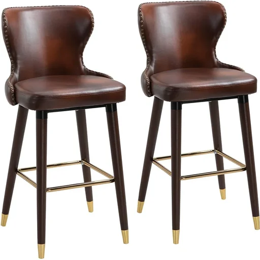 "Bistro stool, PU brown image"