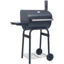 Charcoal grill smoker with black bottom