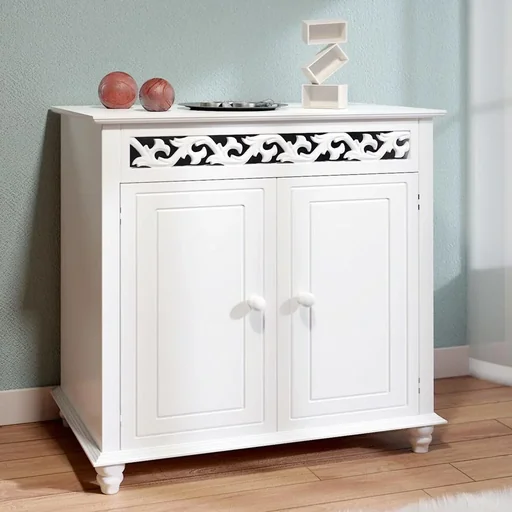 "Jersey white chest of drawers 76x65x35cm image"