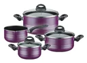 7-piece Milano Color Purple cookware set