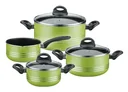 7-piece Milano Color Green cookware set