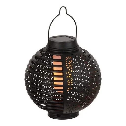 "Lampy solarne "Flame", czarne, zestaw 2 sztuki image"