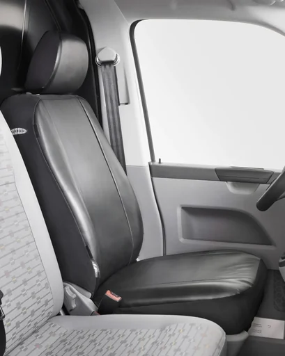 "Car seat cover Toulouse for driver or passenger seat anthracite made of artificial leather image"