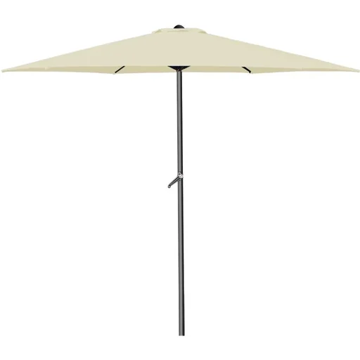 "Parasol with rotating mechanism beige Ø300cm with UV protection 40+ image"