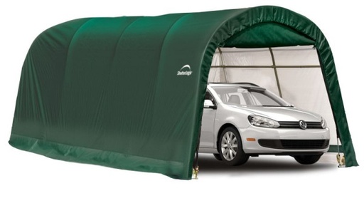 "Garaż foliowy Round Top 18,3 m², zielony, 300×610 cm – Garage-in-a-Box, rama stalowa DuPont, odporny na warunki atmosferyczne image"