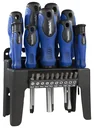 Screwdriver set, 22 pieces including magnetization device with permanent magnet