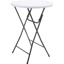 Pro Garden Folding Garden Table/Bar Table - 80x110cm - White/Gray