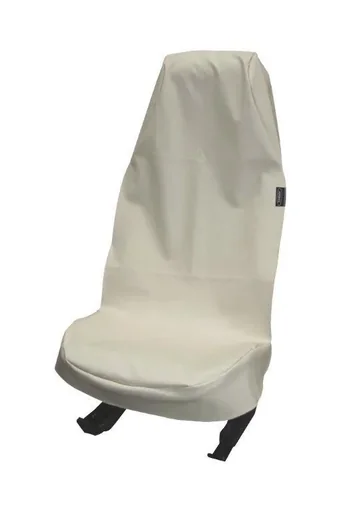 "Seat protector artificial leather, cream image"
