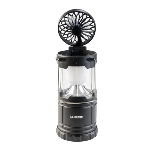 "LED camping lantern with fan, collapsible image"
