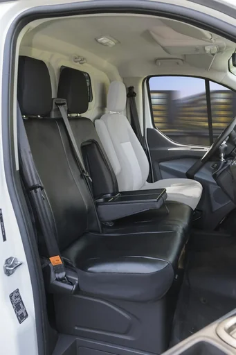 "Fitted seat covers Ford Transit for double bench in front made of artificial leather from 05/2014 - today image"