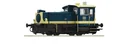 Diesel locomotive class 333 of the Deutsche Bundesbahn in ocean blue/ivory livery