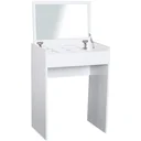 Dressing table cosmetic table with stool white 60 x 40 x 79cm