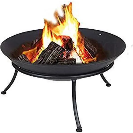 "Ambiance Fire Bowl - 47 cm - Iron - On Standard - Black - 23.5 cm image"