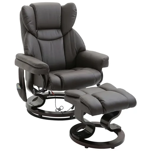 "Massage chair with footstool heating function image"