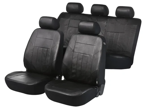 "Car seat cover Soft Nappa black made of artificial leather image"
