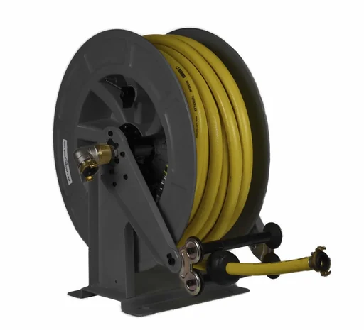 "Hose reel steel/ABS plastic housing OSK 610 with 15 m, 1" PVC fabric hose, max. 9 bar/50°C image"