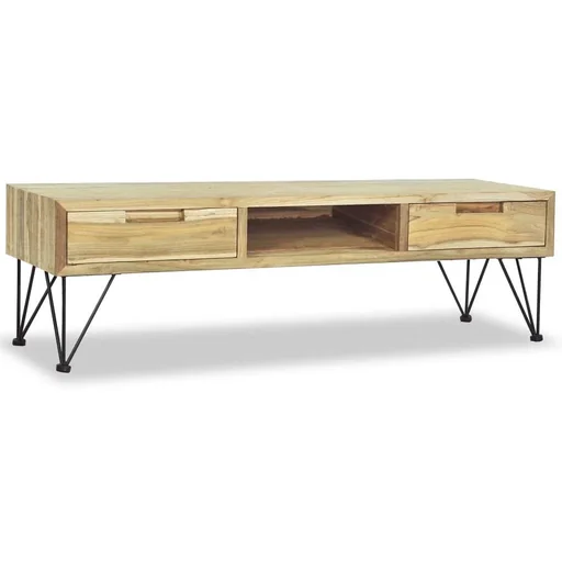 "TV cabinet 120x35x35 cm solid teak image"