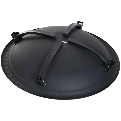 "Fire bowl with spark guard, foldable, 66 cm, black image"