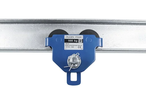 "Hand trolley PTM 0.5, load capacity 500 kg, flange width 50-203 mm, min. curve radius 0.8 m image"
