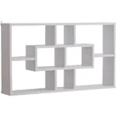 Wall shelf hanging shelf floating shelf bookcase wall board organizer wood white 85 x 14.5 x 47.5 cm