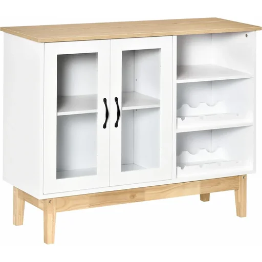 "Wine cabinet with glass door wine rack image"