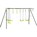 Swing frame for children 3-10 years, green+black, 365 x 138 x 175 cm
