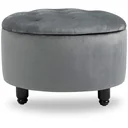 Upholstered stool with storage space