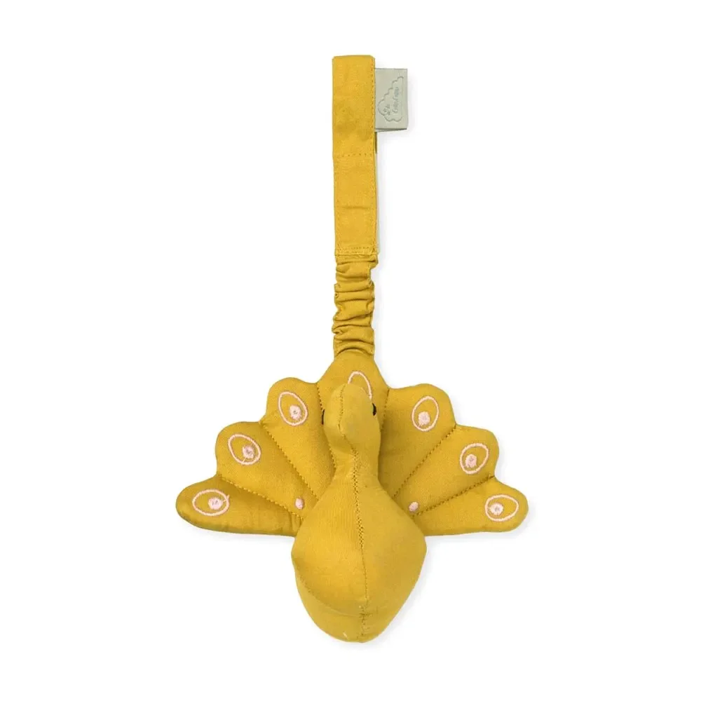 Cam Cam Baby Toy Peacock musztardowy żółty