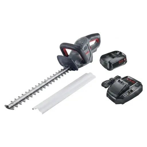 "18 V BOSCH HOME AND GARDEN KOMPATYBILNY akumulatorowe nożyce do żywopłotu HT 1845 – w zestawie akumulator i ładowarka image"