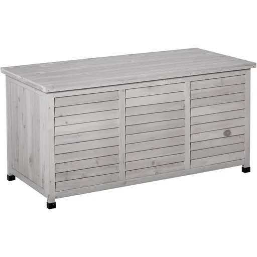 "Garden cabinet tool shed tool cabinet water-resistant fir wood durable large space 127 x 56 x 60 cm gray image"