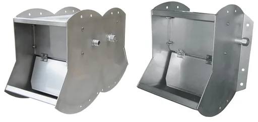 "Valve trough drinker, double stainless steel 30 x 76 x 40 cm image"