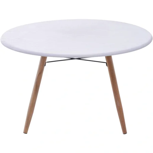 "Coffee table, side table, tea table, bedside table, round, wood + metal, Ø80 x H45 cm image"