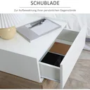 Bedside table with drawer, stackable bedside table, drawer cabinet, bedroom bedside table, chipboard white + natural 50 x 4