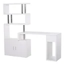 L-shaped/I-shaped desk, corner desk, computer desk, combination desk with bookcase and drawer, honeycomb top