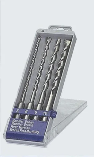 "SDS Plus hammer drill set 4-piece image"