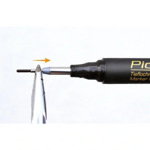 "Blis 150/40 marking pen for deep holes - permanent - red image"