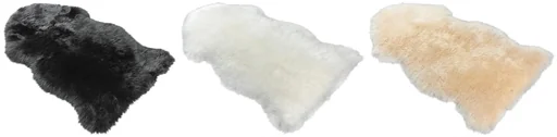 "Lambskin in animal shape Blake black 80-90 cm long image"