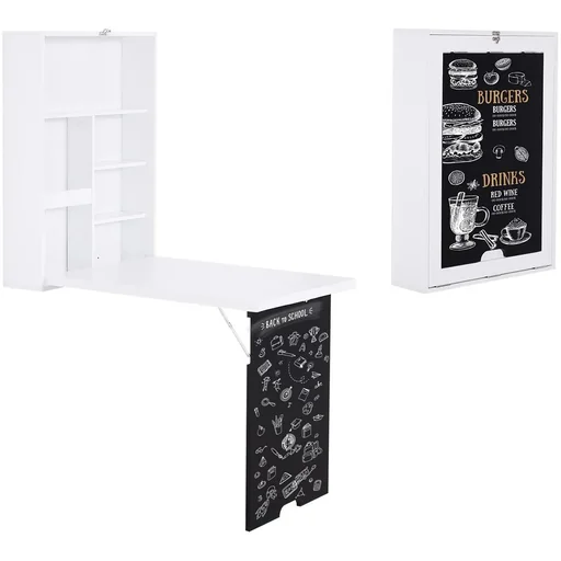 "Folding desk with blackboard image"