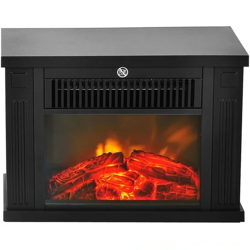 "Electric fireplace freestanding fireplace 1200 Watt compact black image"