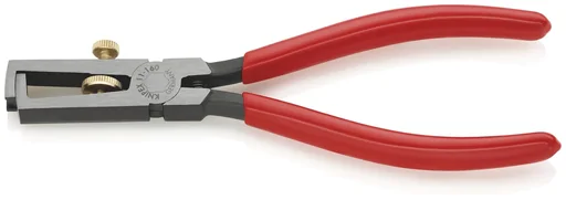 "Wire stripping pliers with opening spring, universal plastic-coated, black atramentized, 160 mm image"