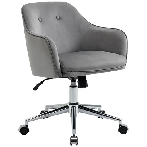 "Office chair with rocker function Home office chair Height adjustable desk chair ergonomic 360° swivel wheels Velvet touch image"