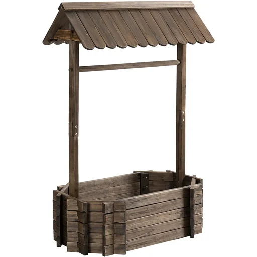 "Raised bed wooden fountain with roof Blum image"