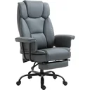 Office chair with footrest grey