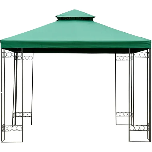 "Replacement roof 3x3m roof for metal pavilion green image"