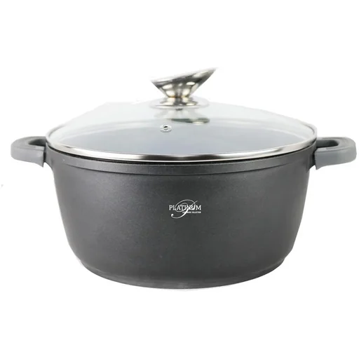 "Saucepan/Casserole - with lid - 24 cm - Black image"