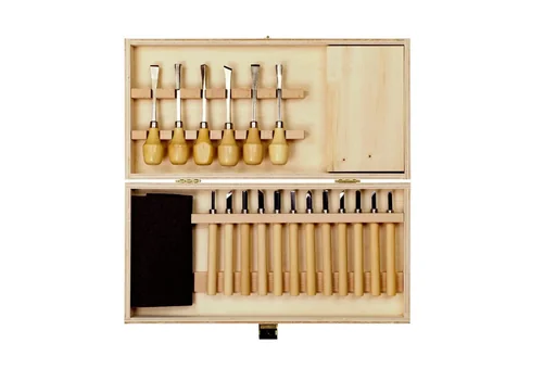 "Carving set in wooden box image"