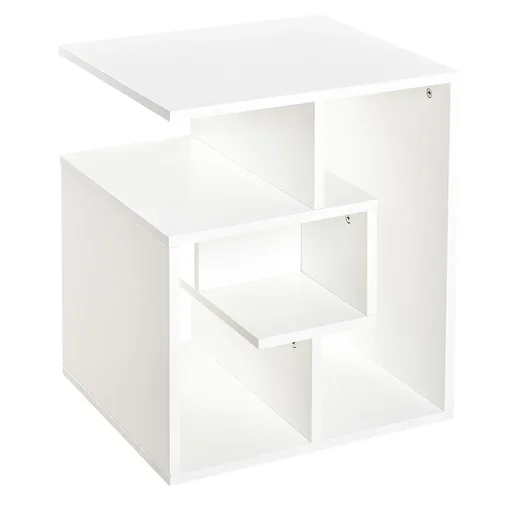 "Side table standing shelf white 45 x 40 x 55 cm image"